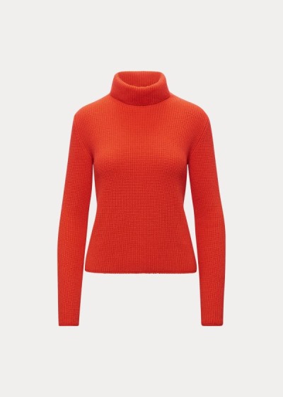 Women's Ralph Lauren Ribbed Cashmere Turtleneck Sweater | 763589MXW